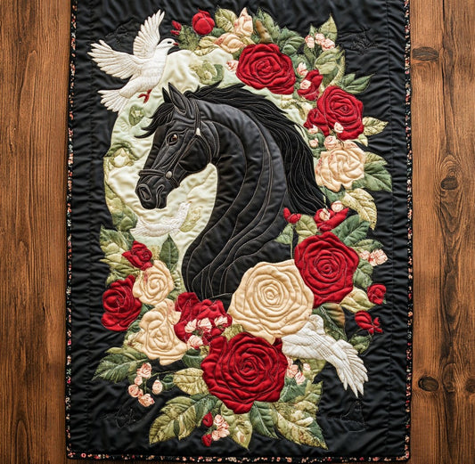 Majestic Grace Horse WP2304035CL Quilted Table Runner