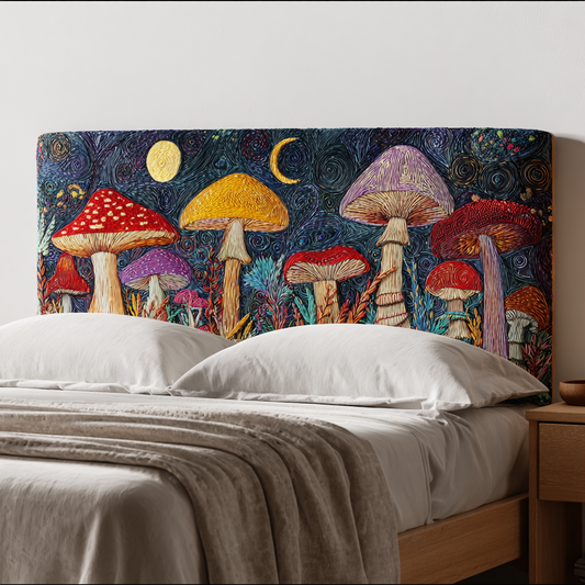 Mushroom Garden XR2412028CL Quilted Headboard Slipcover