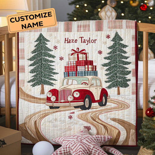 Holiday Car Trip WN0108020CL Personalized Baby Quilt