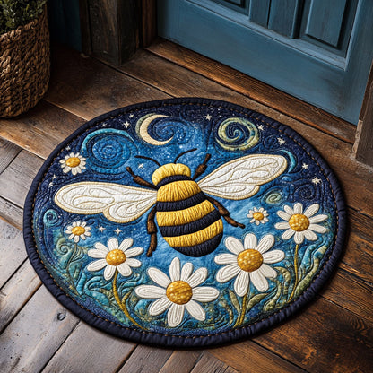 Bee Floral WX2605002CL Quilted Round Mat