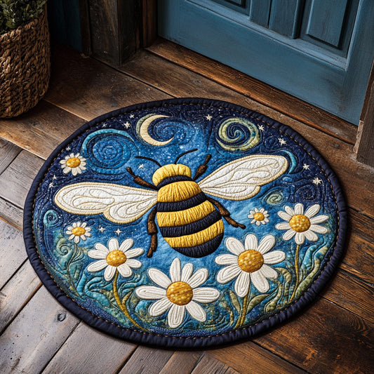 Bee Floral WX2605002CL Quilted Round Mat