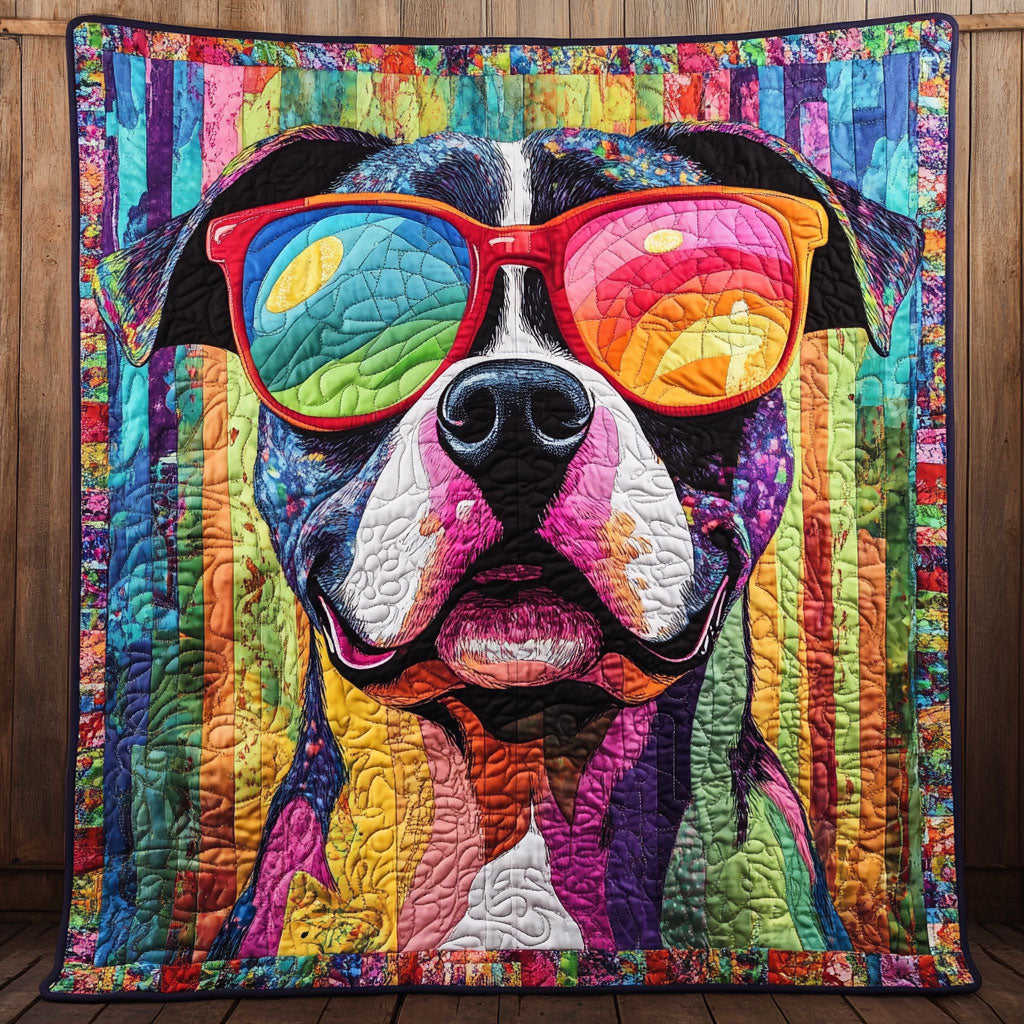 Cool Pitbull Dog CW1005028CL Quilt