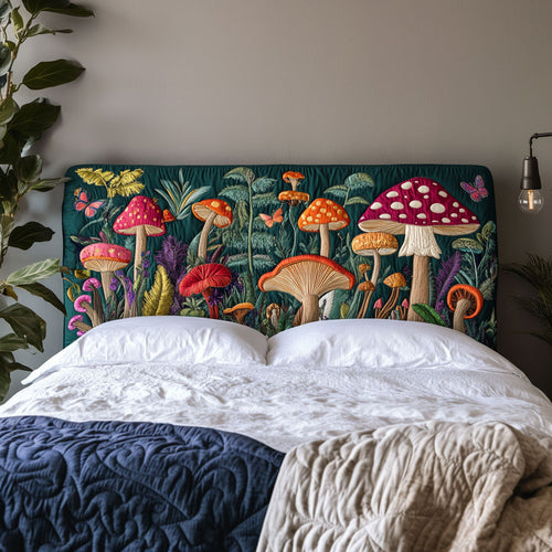 Mushroom Garden QA3012023CL Quilted Headboard Slipcover