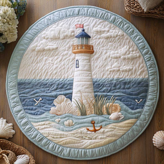 Rocky Lighthouse WN2403099CL Quilted Round Mat