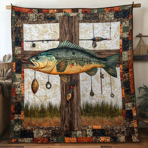 Bass Fish Moss Craft WN0412009CL Quilt