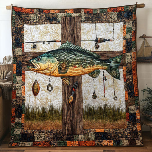 Bass Fish Moss Craft WN0412009CL Quilt