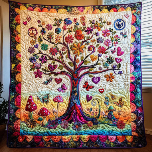 Colorful Tree In Forest WY1902076CL Quilt