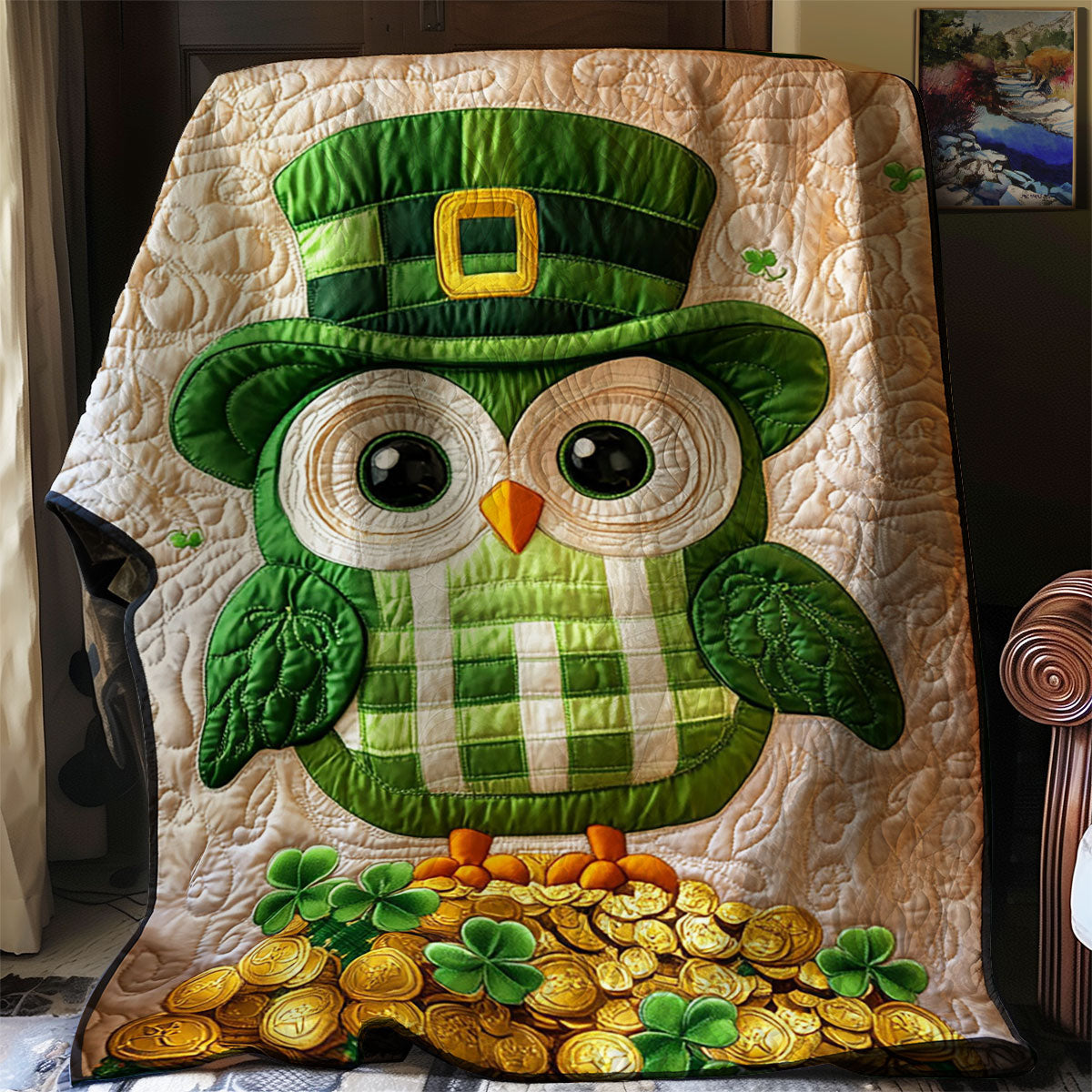 Patrick’s Lucky Owl WJ1501018CL Quilt