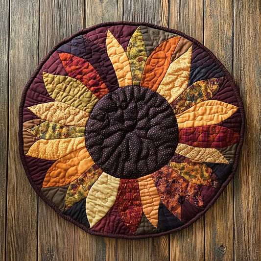 Vintage Sunflower WN2403114CL Quilted Round Mat