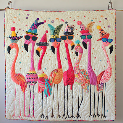 The Flamingo Parade WY2208103CL Quilt
