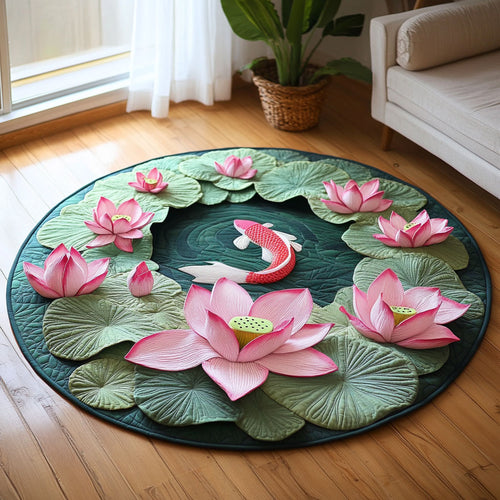 Lotus Waves CP0412134CL Quilted Round Mat