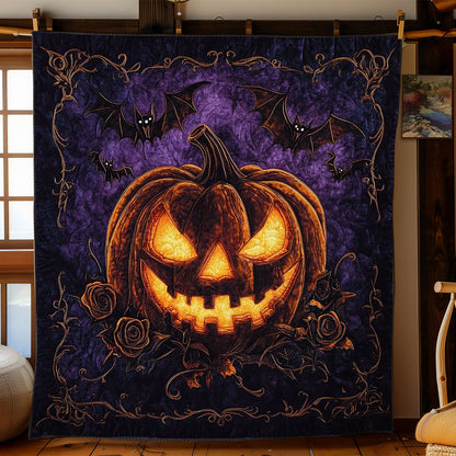 Haunted Pumpkin Bat CW2507037CL Quilt