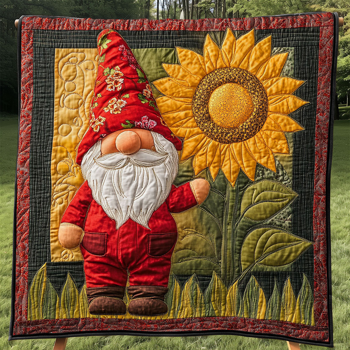 Sunflower Gnome WJ1205005CL Quilt