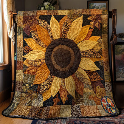 Cheetah Sunflower WN2111056CL Quilt