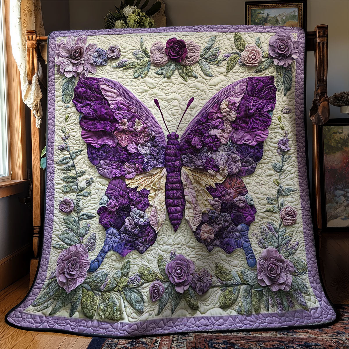 Floral Butterfly WN3012007CL Quilt