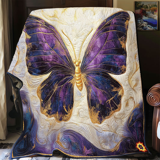 Majestic Purple Butterfly WY2612029CL Quilt