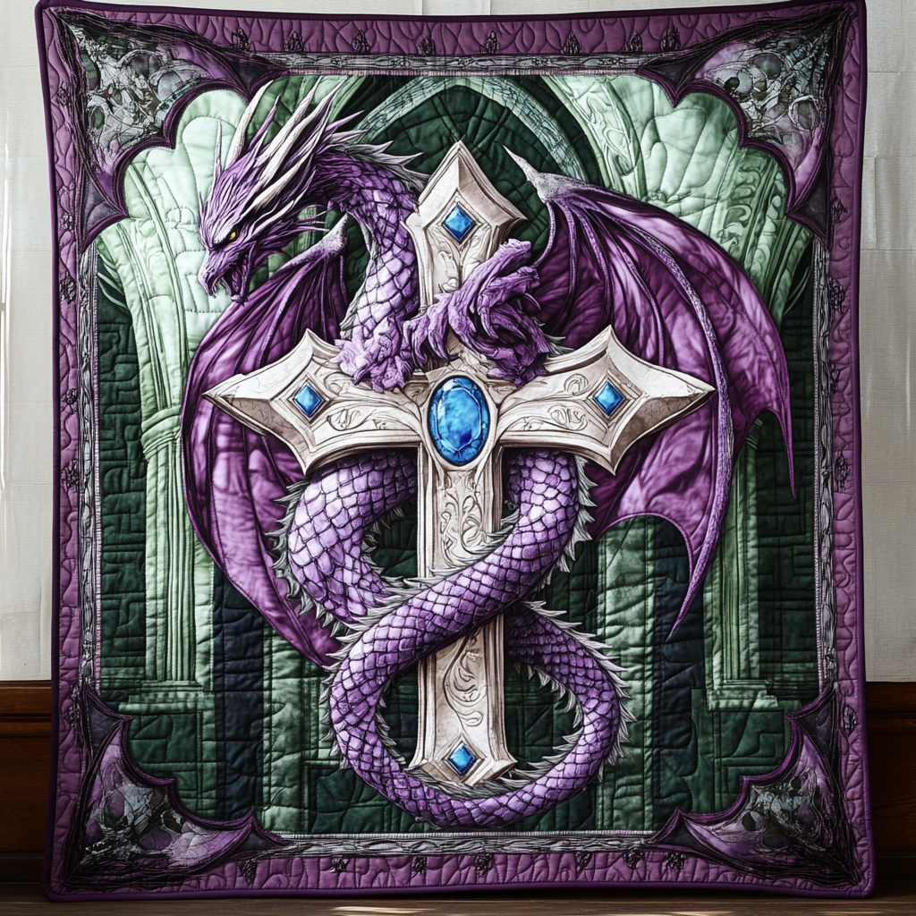 Dragon And Cross WU2612020CL Quilt
