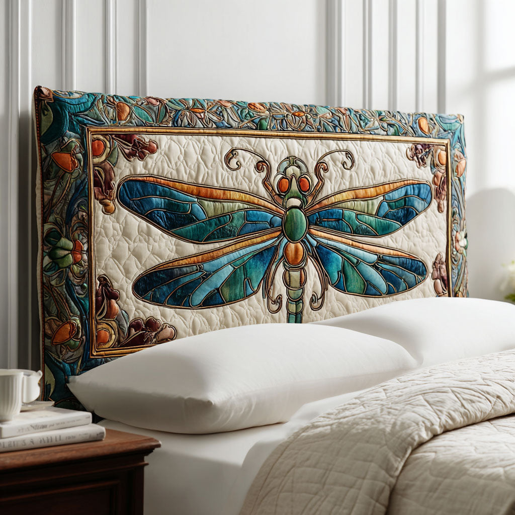 Dragonfly Skies WJ3012005CL Quilted Headboard Slipcover