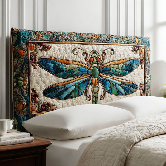 Dragonfly Skies WJ3012005CL Quilted Headboard Slipcover