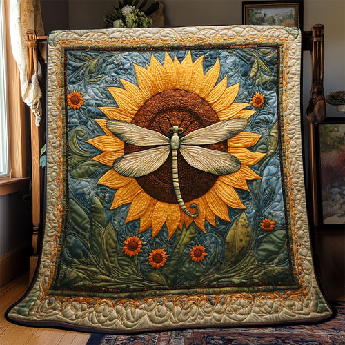 Dragonfly Sunflower WX1703018CL Quilt