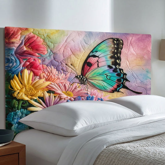 Dreamy Butterfly WJ1912007CL Quilted Headboard Slipcover
