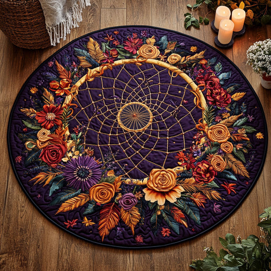Dreamy Dreamcatcher WU2103097CL Quilted Round Mat