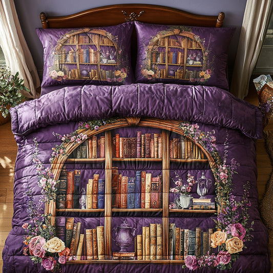 Dreamy Purple Bookshelf WU0403016CL Duvet Cover Set
