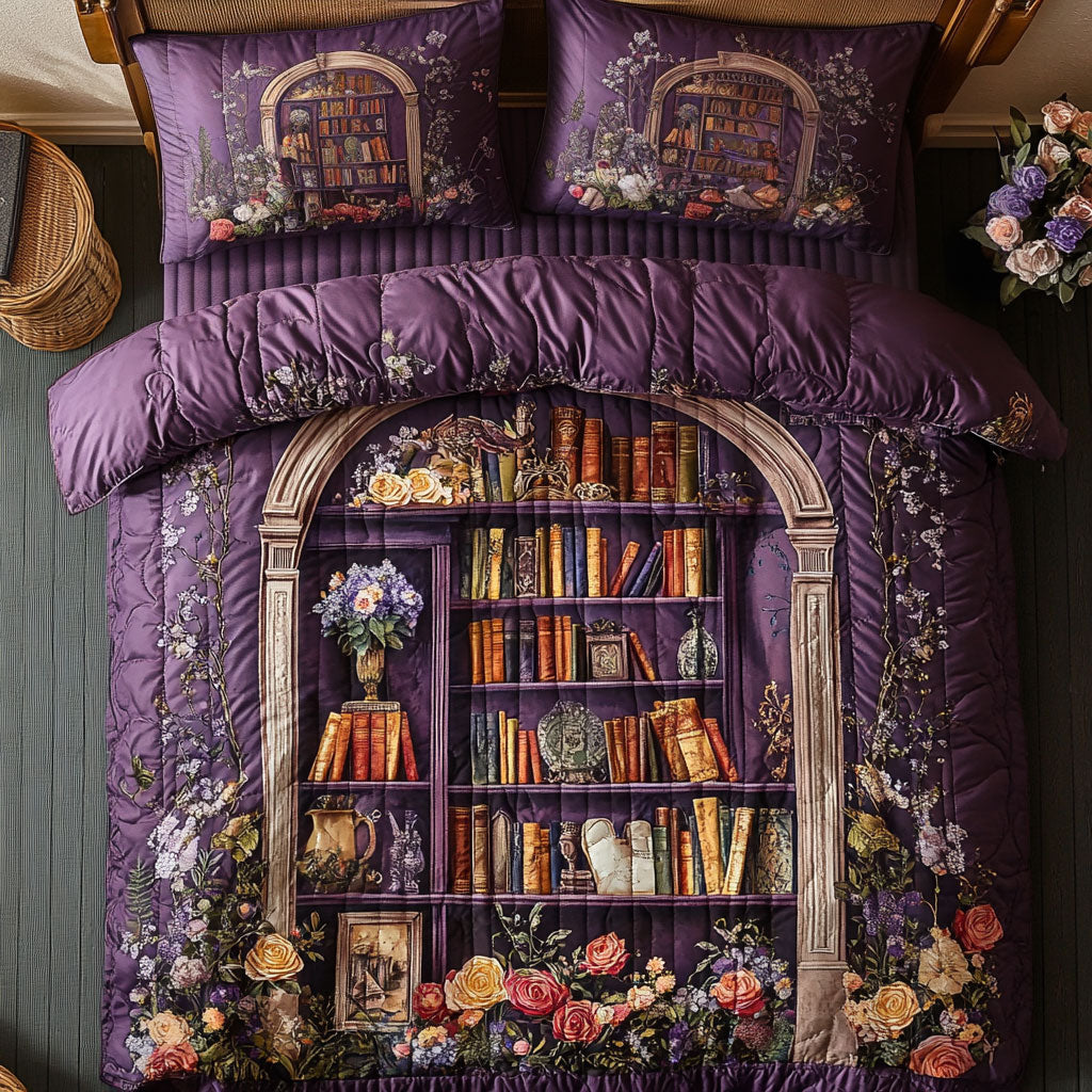 Dreamy Purple Bookshelf WU0403017CL Duvet Cover Set