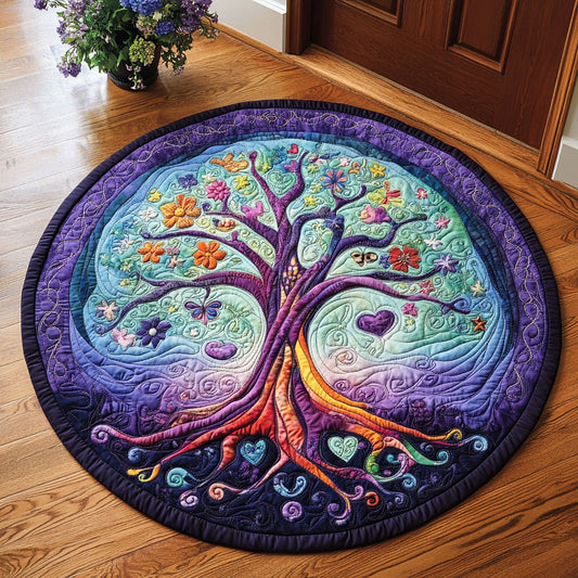 Dreamy Tree Of Life WU2503033CL Quilted Round Mat