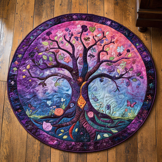 Dreamy Tree Of Life WU2503034CL Quilted Round Mat