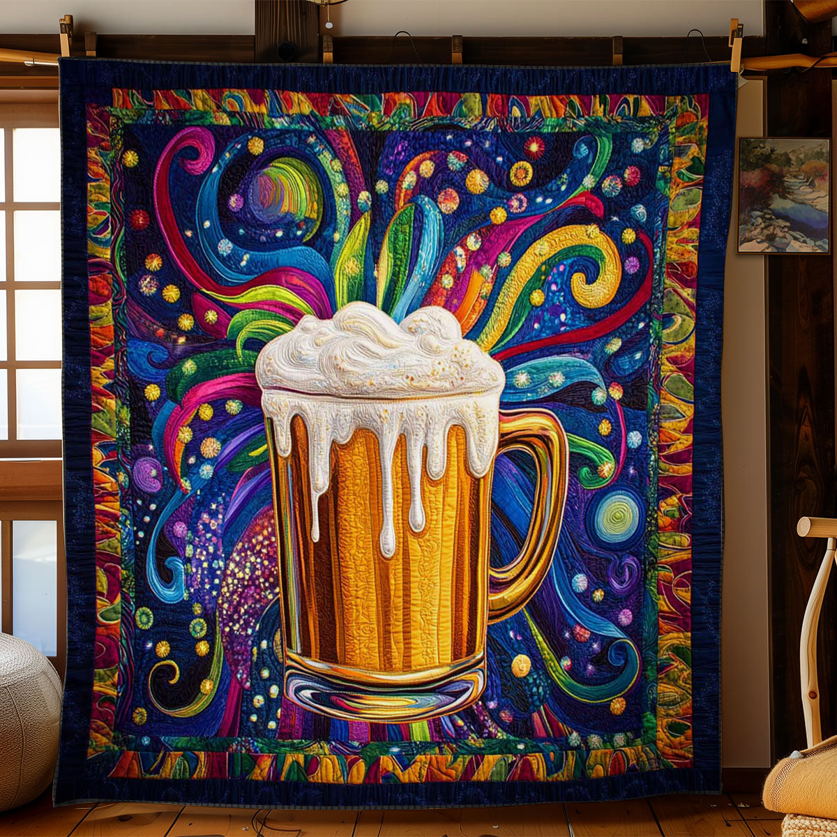 Football And Beer Flow WN1205027CL Quilt