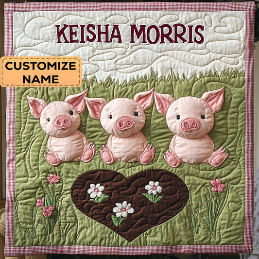 Three Little Pigs CP2507051CL Personalized Baby Quilt