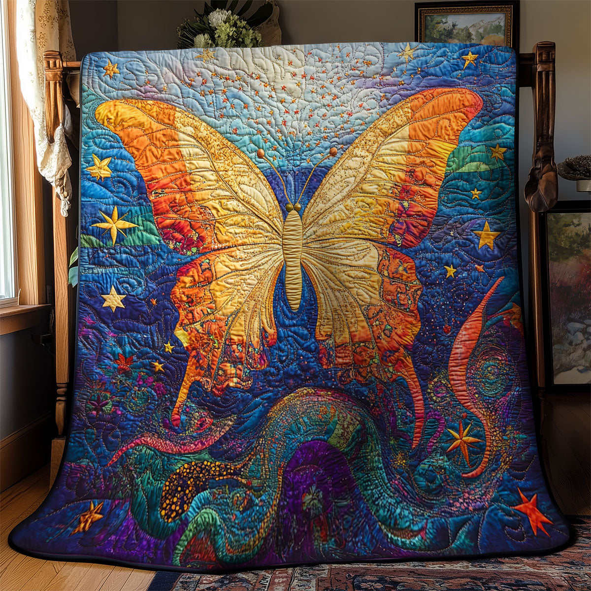 Butterfly In Colorful WY1302025CL Quilt