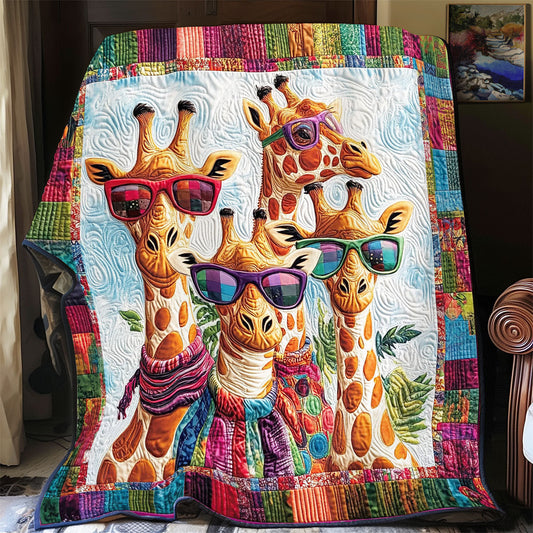 Funny Giraffe Family WY1701041CL Quilt