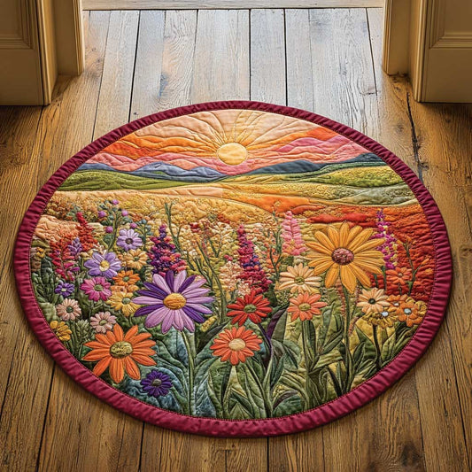 Beautiful Landscape CQ1705041CL Quilted Round Mat