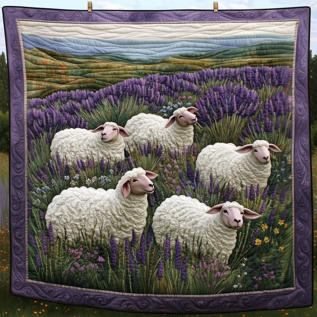 Sheep In The Lavender Field LT1609016CL Quilt