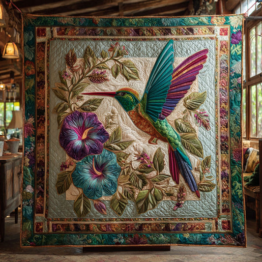 Hummingbird Glow CW2708037CL Quilt