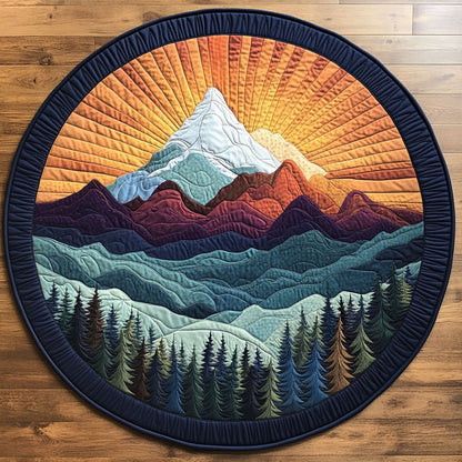 Crimson Horizon Mountain WN1208015CL Quilted Round Mat