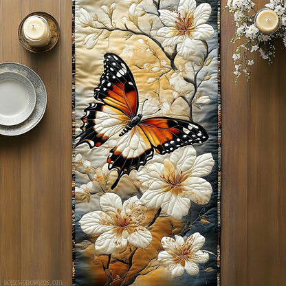 Blooming Butterfly CW1405069CL Quilted Table Runner