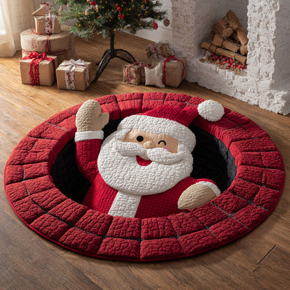 Santa Surprise CP1811009CL Quilted Round Mat
