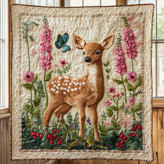 Woodland Bloom Fawn CW2509054CL Quilt