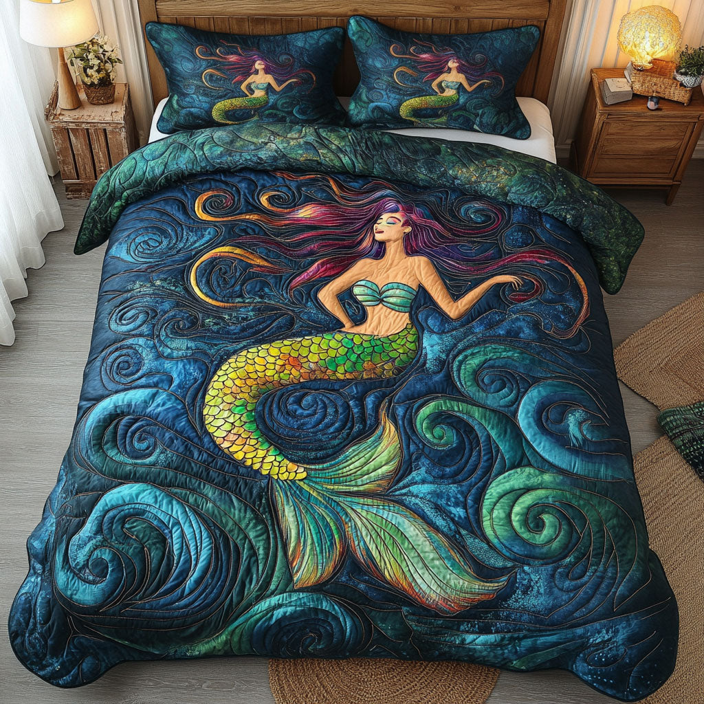 Mermaid In Ocean Garden WY2702020CL Duvet Cover Set