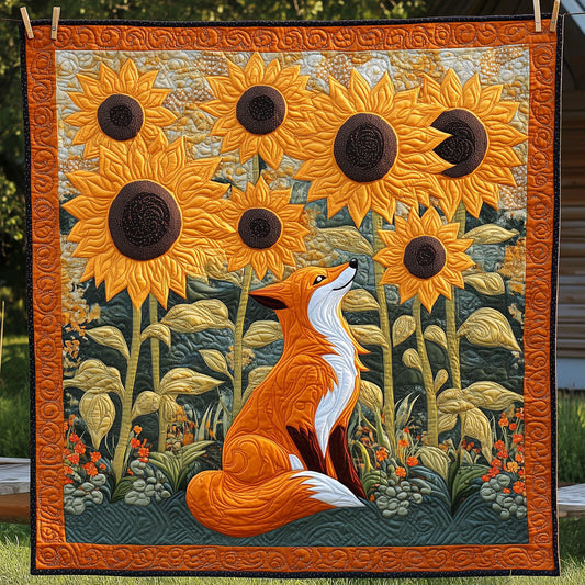 Fox In Sunflower Field LT2109009CL Quilt