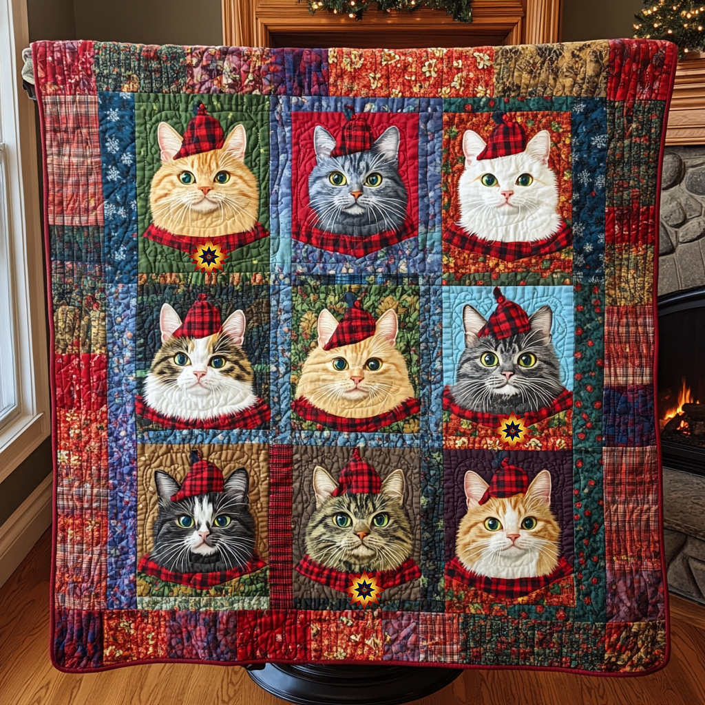 Cat Christmas YR0312001CL Quilt