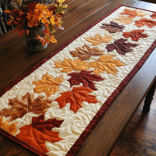 Autumn Leaves CW1306003CL Quilted Table Runner