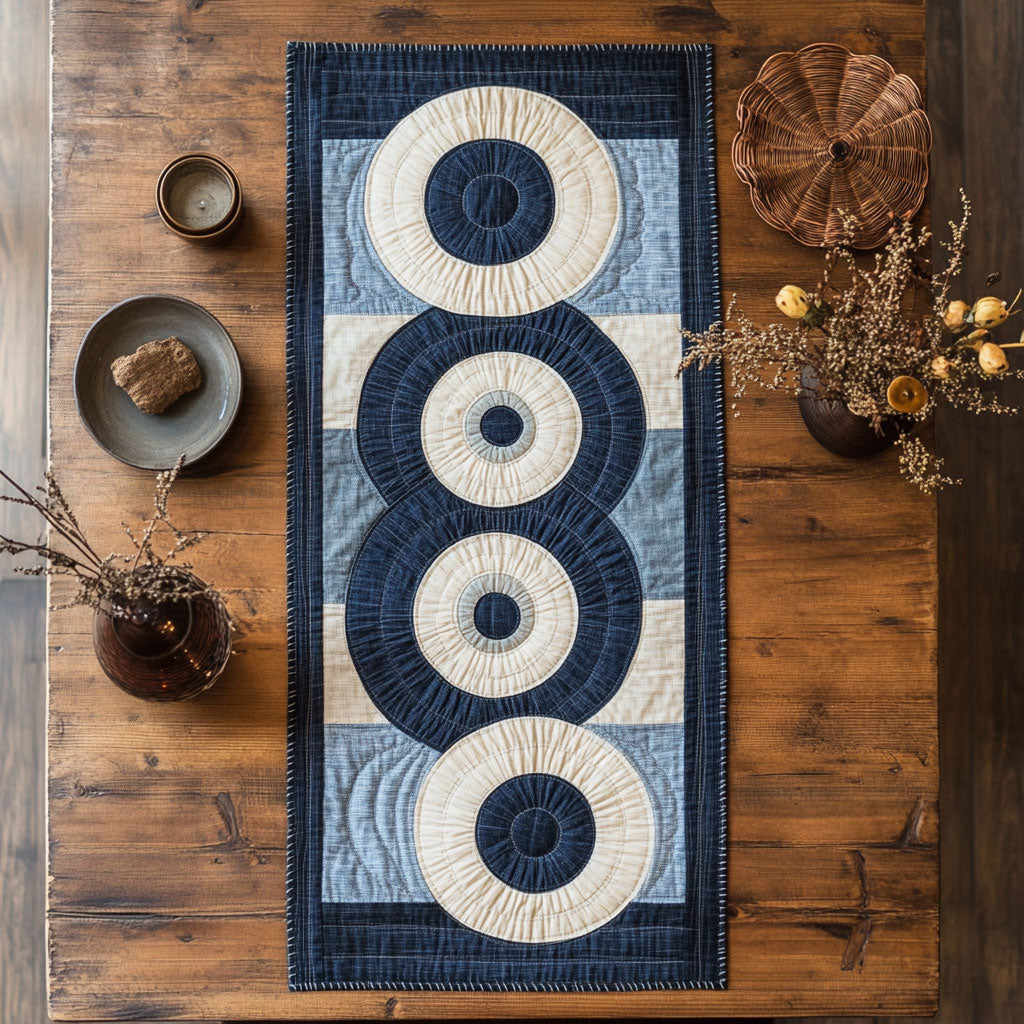 Circle Frame WN0407056CL Quilted Table Runner