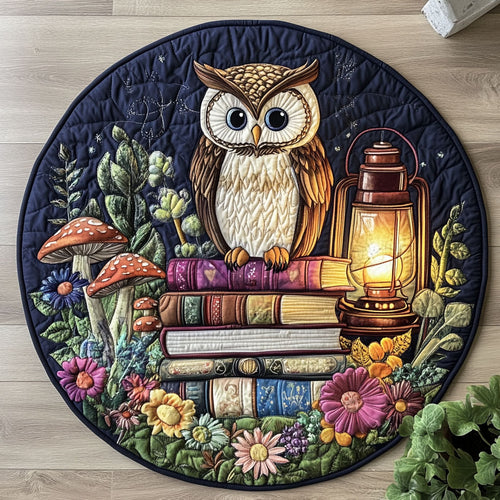 Owl Charm CW0407036CL Quilted Round Mat