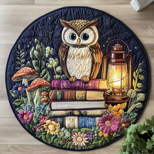 Owl Charm CW0407036CL Quilted Round Mat