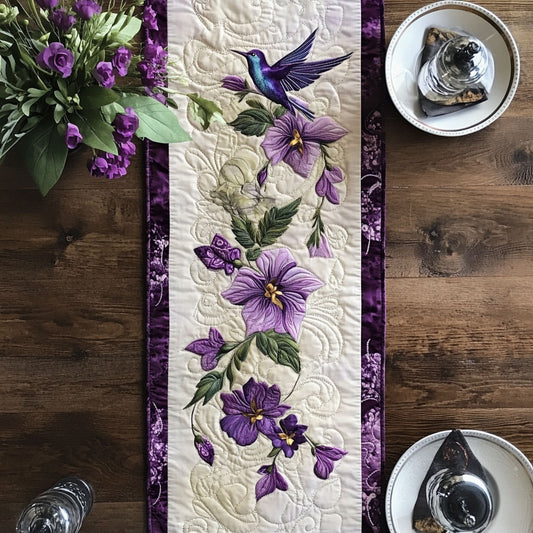 Elegant Hummingbird WP1505061CL Quilted Table Runner