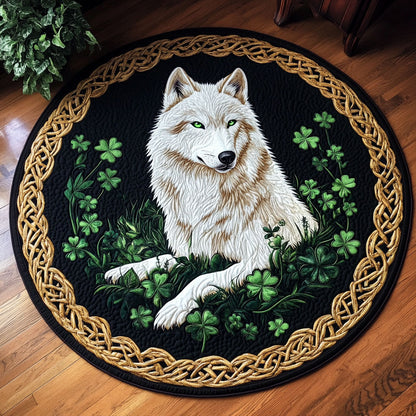 Shamrock Wolf CM2005003CL Quilted Round Mat